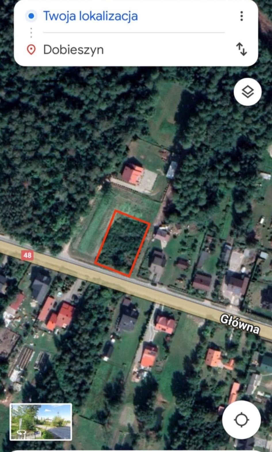 Działka budowlana Dobieszyn Główna 78