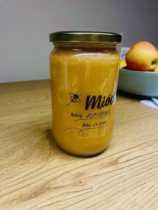 Miód wielokwiatowy Pomarańcza XXL 950g Duży Słoik