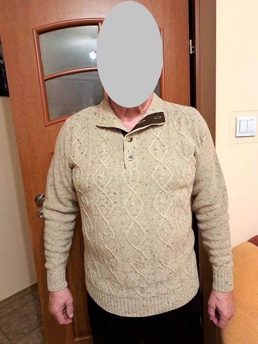 Sweter_Ciepły_Męski_ATLA for MEN_L_25% Wełna.