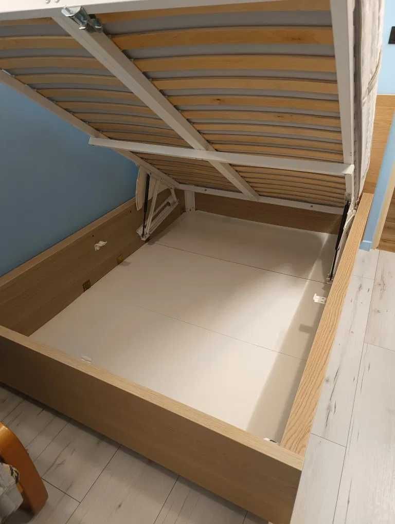 Łóżko IKEA MALM 140x200 cm podnoszone z pojemnikiem -dostawa gratis