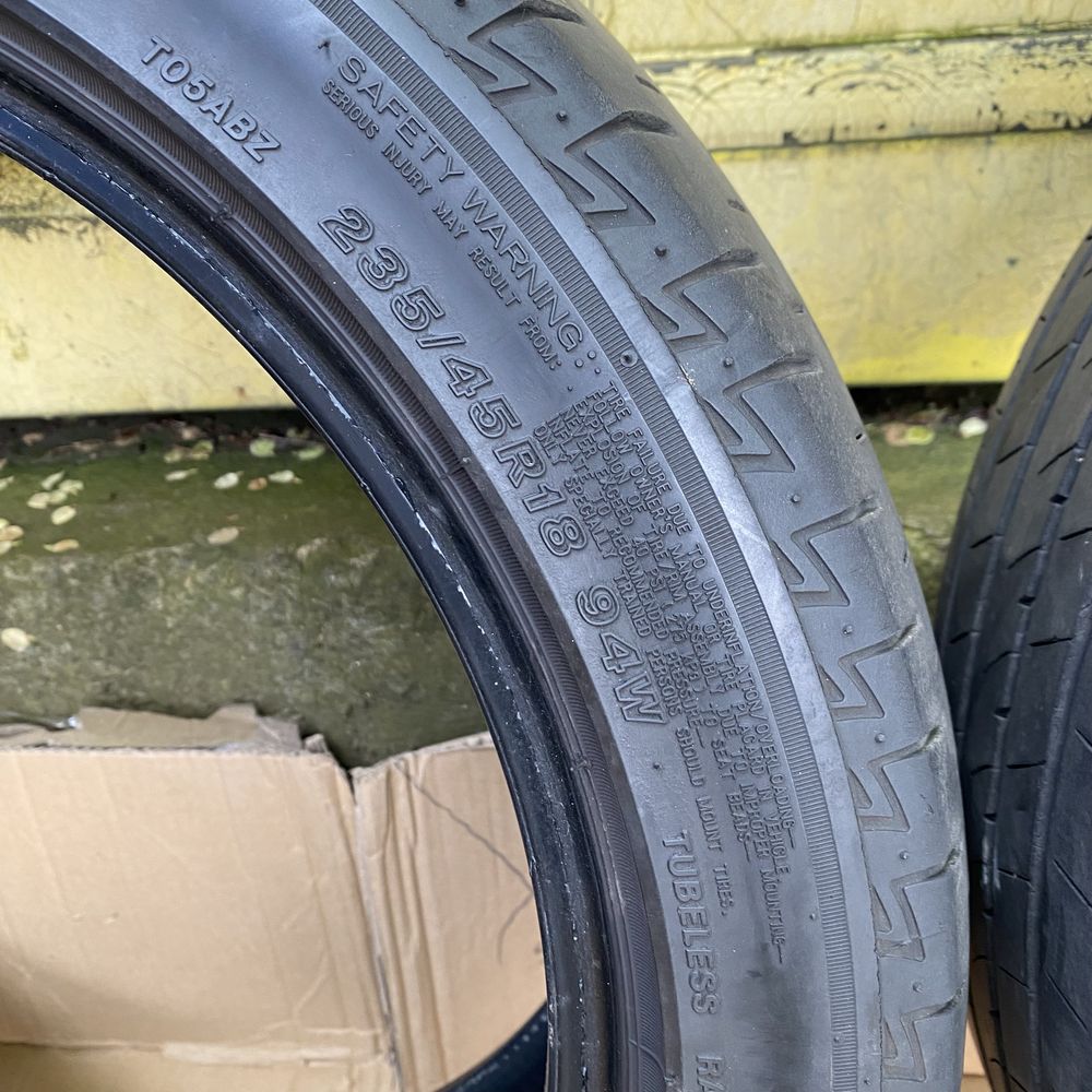 Комплект летней резины шины Bridgestone Turanza 235/45R18 2020 год.