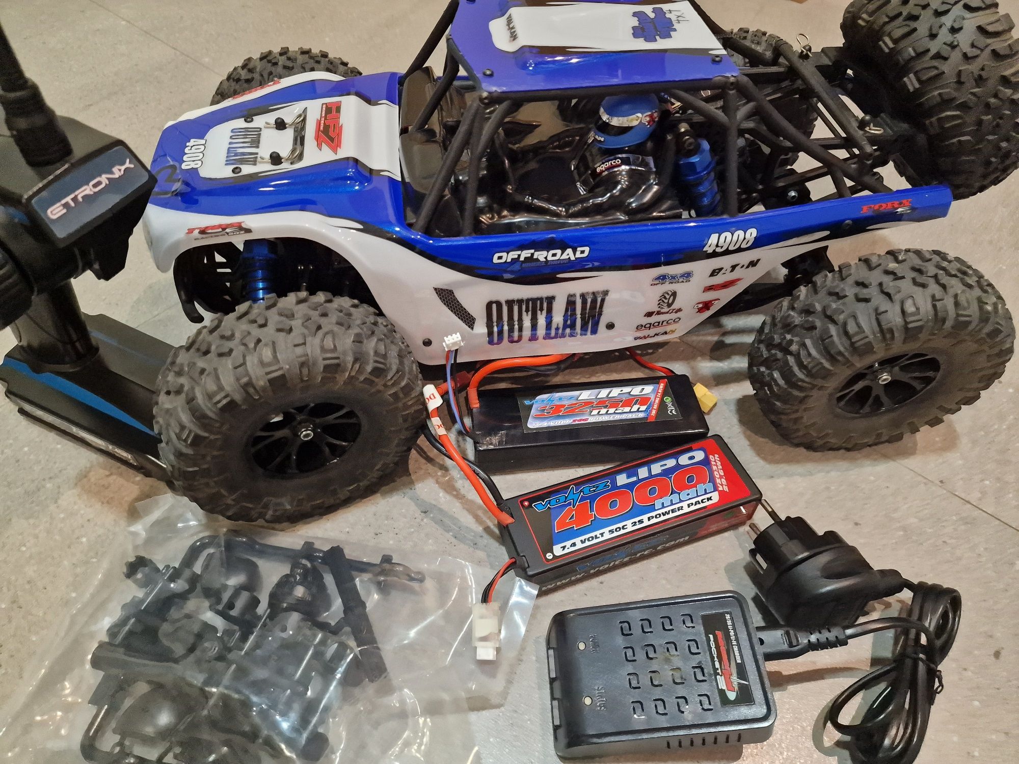 RC FTX OUTLAW 1/10 BRUSHLESS 4WD ULTRA-4 RTR BUGGY  c/ 2 baterias Lipo