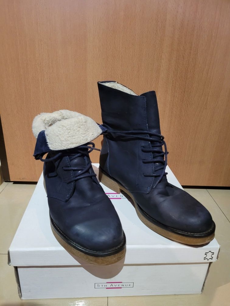 Buty zimowe ciepłe nubuk r.41