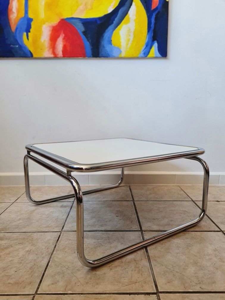 Stolik kawowy MAUSER,Bauhaus,chrom,Niemcy lata 50,mid-century,vintage