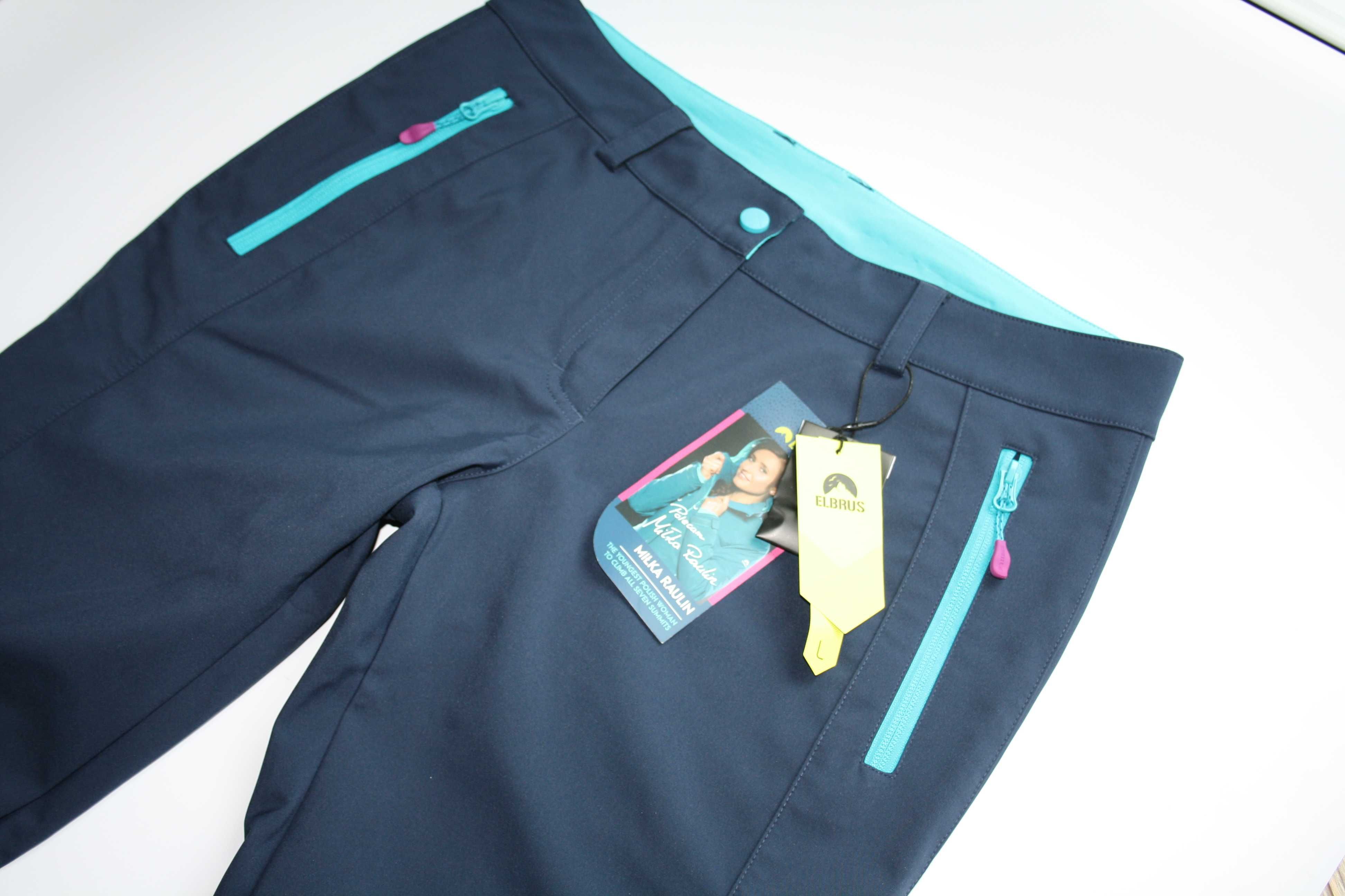 Damskie spodnie softshellowe ELBRUS GIANNA WO’S XL 42 blue trekking