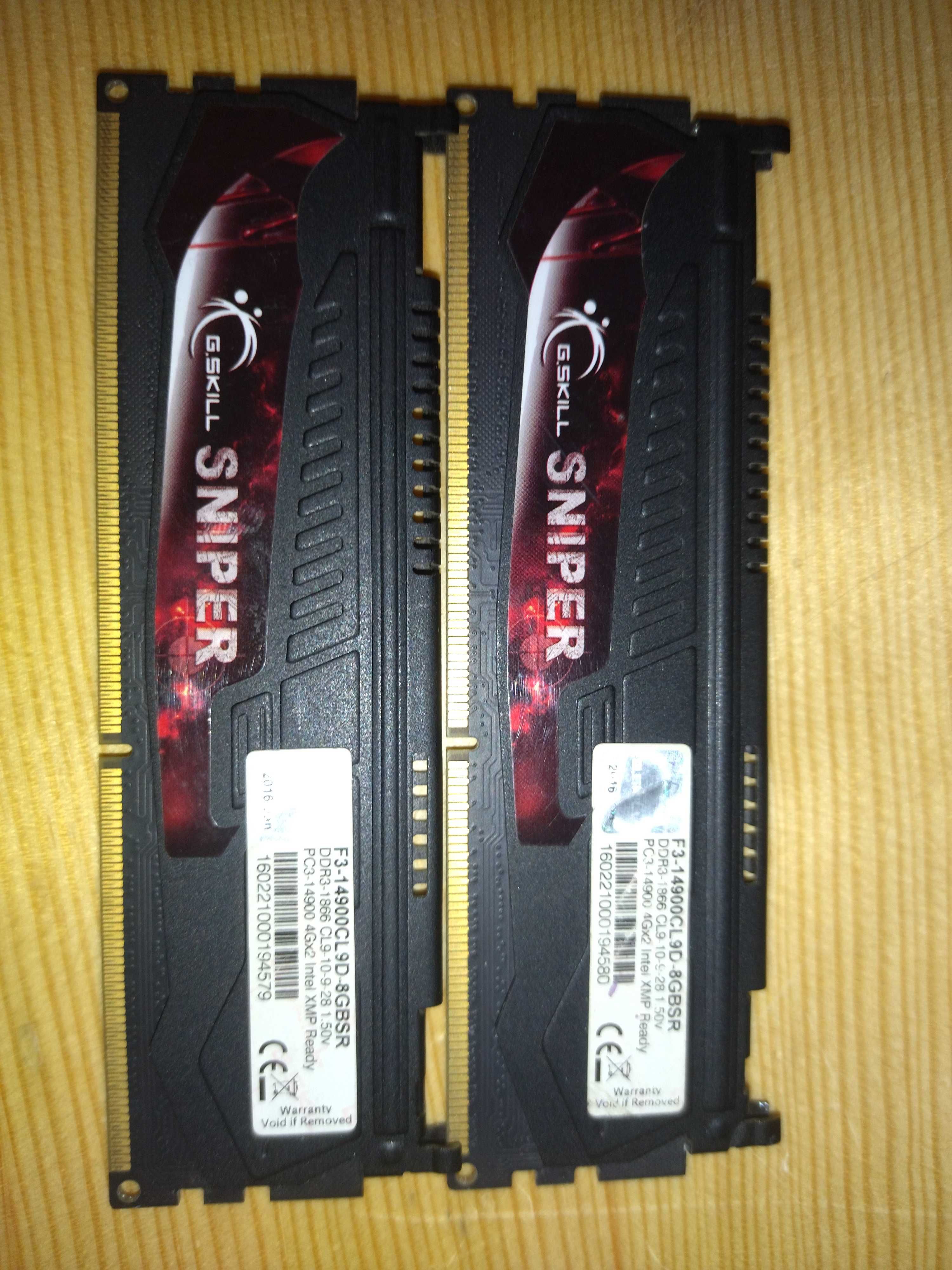 Оперативна пам'ять GSkill Sniper 1866mhz 8gb набор ddr3