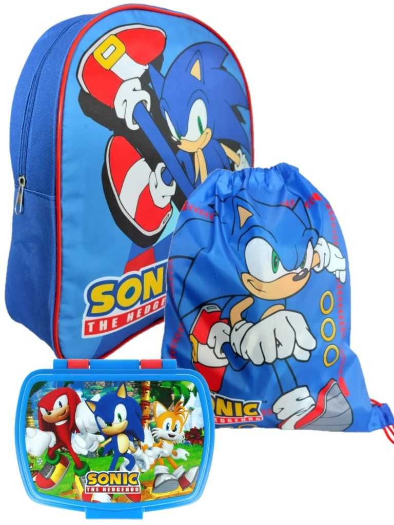 Plecak Przedszkolny Worek Śniadaniówka Sonic