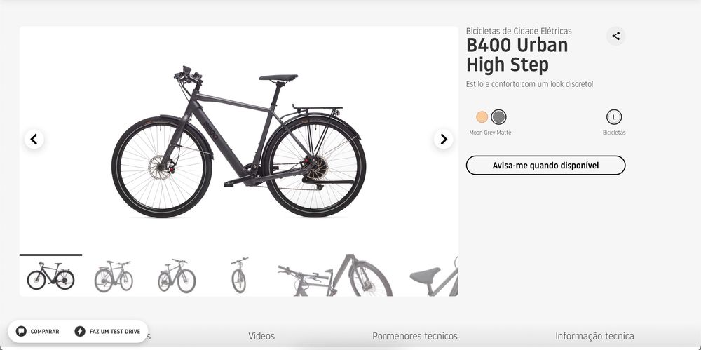 bicicleta elétrica BEEQ . valor original do conjunto 1490€