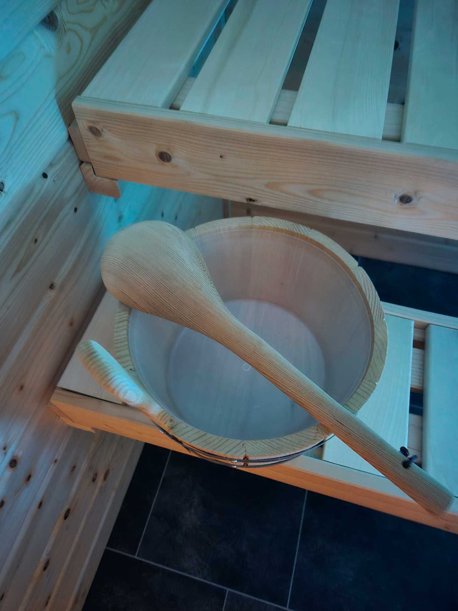 Sauna FIŃSKA ogrodowa na zewnatrz Karibu z DREWNA piec 230V zewnętrzna