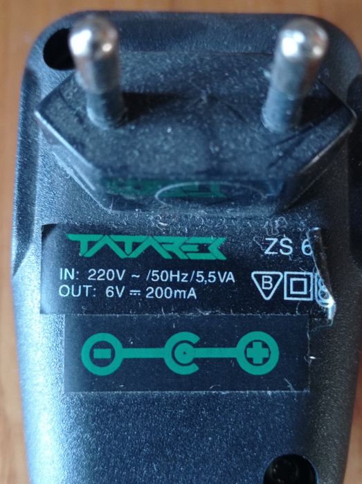 Zasilacz sieciowy 6V/200mA