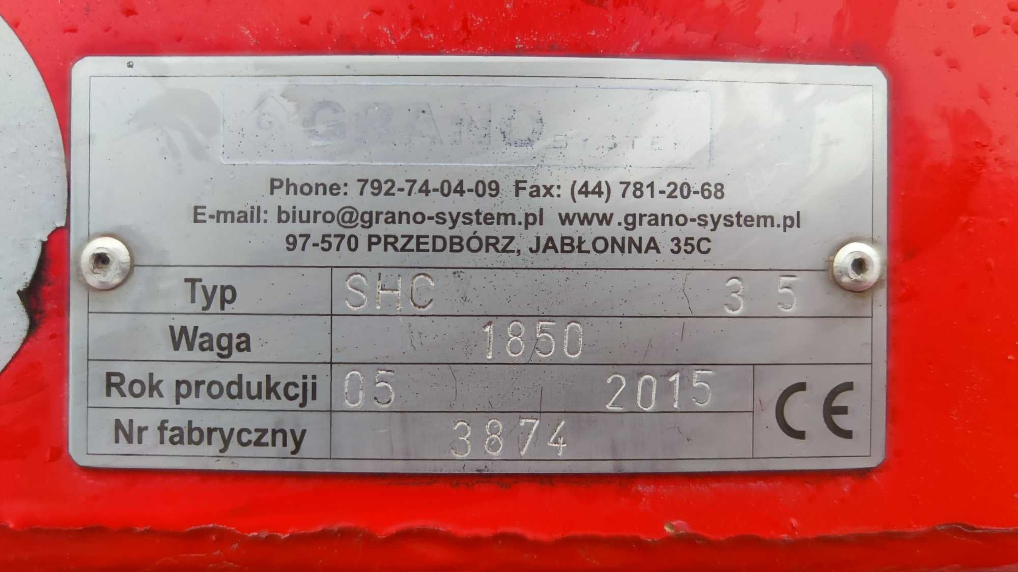 Brona talerzowa Grano Shark 3.5 SHC - wózek koła dyszel 3,5 m