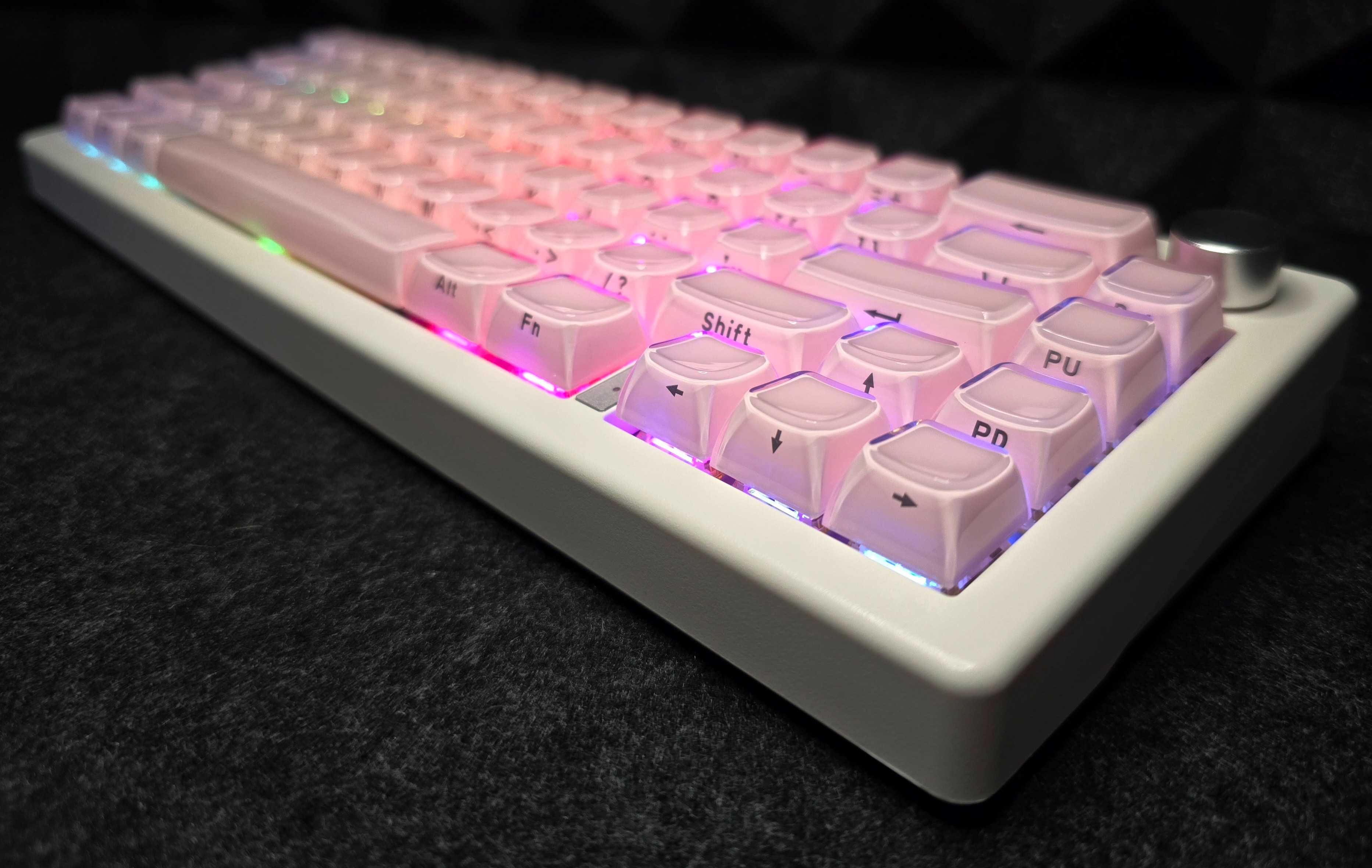 Кастомна механічна бездротова клавіатура GMK67 Akko pro Cream Yellow