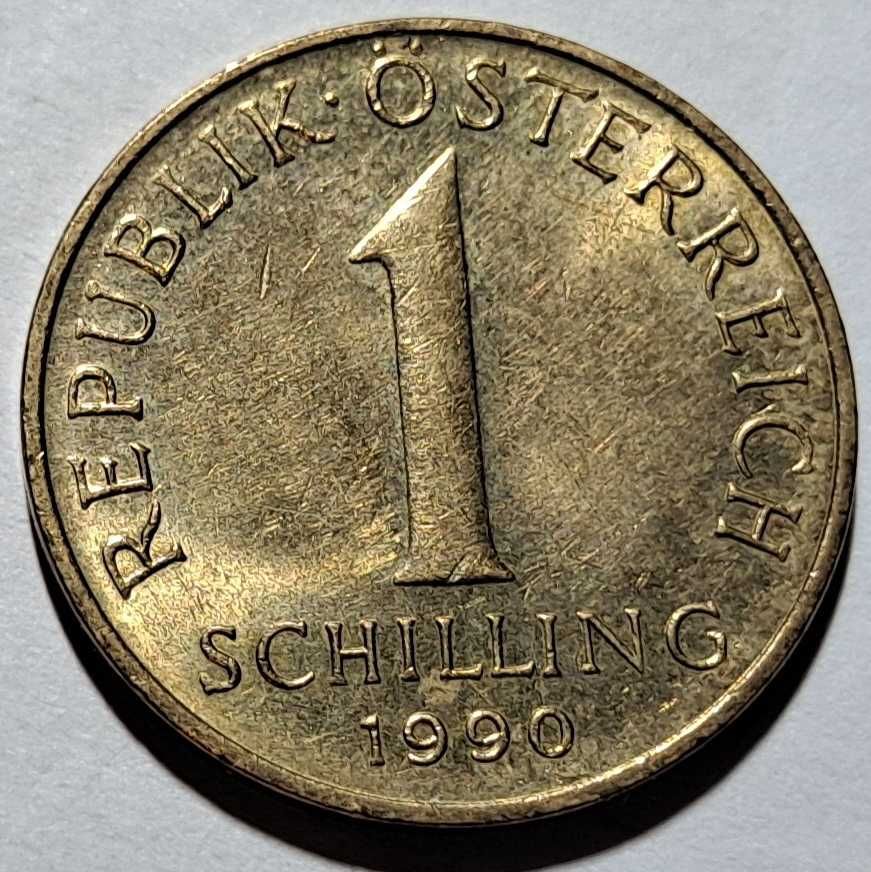 1 Schilling - Austria (II Republika) 1990 r. - (Brązal) - st. dobry