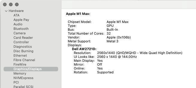 Mac Studio M1 Max CPU 10 core,  GPU 32 core, 32GB RAM, 1TB SSD (2022)
