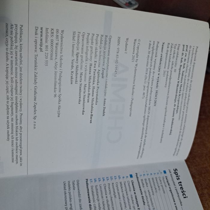 Chemia 3 ,podręcznik liceum ,technikum