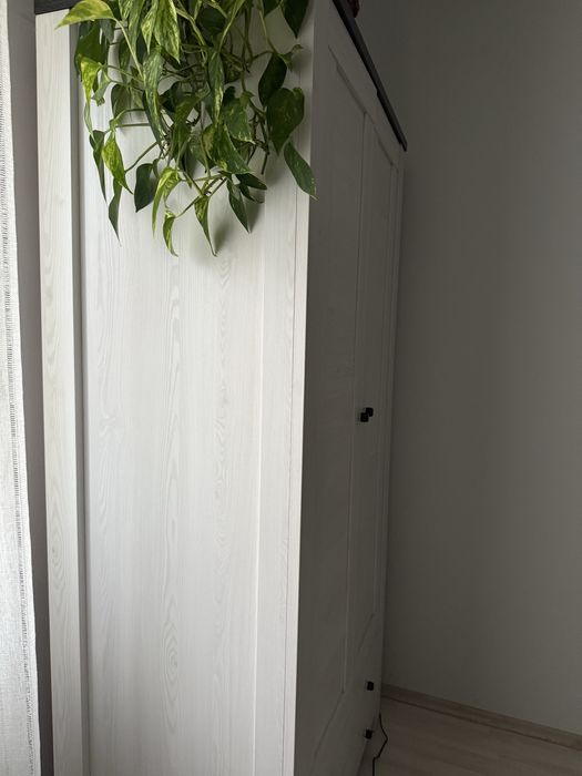 Szafa dwudrzwiowa komoda z szufladami szara ikea agata meble