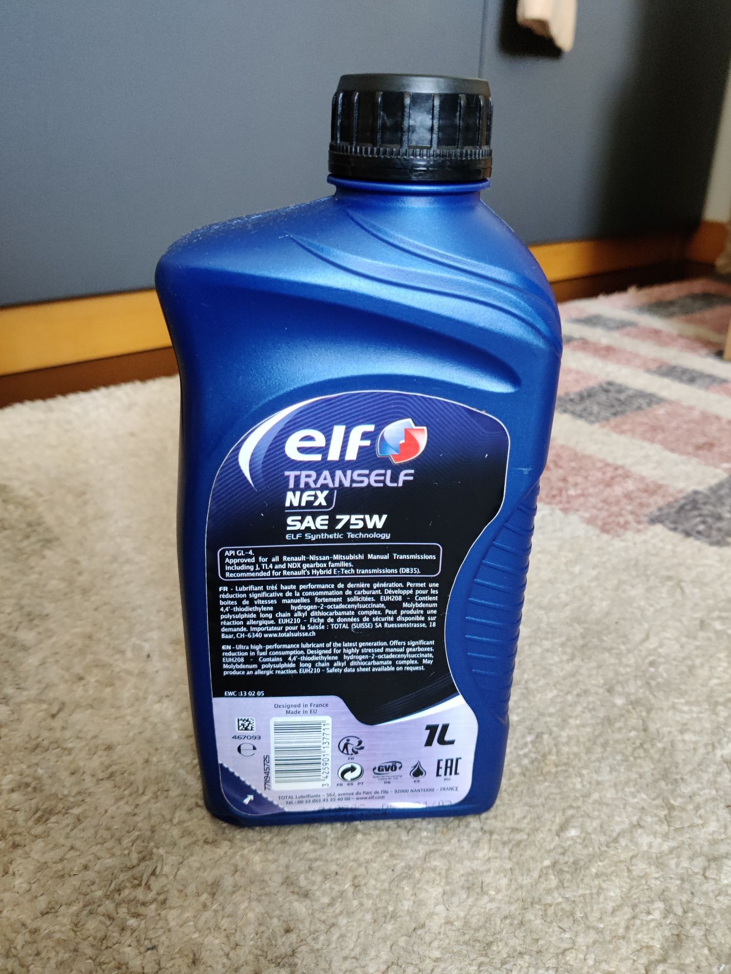 Óleo de caixa Elf NFX 75W