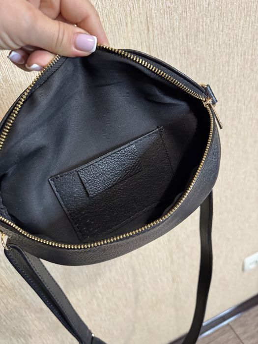 Стильна бананка, поясна сумка з натуральної шкіри borse  in pelle