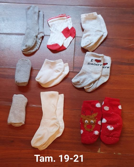 9 pares de meias unisexo Tam. 19-21