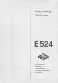 Katalog części kombajnu Fortschritt E 524 E-524