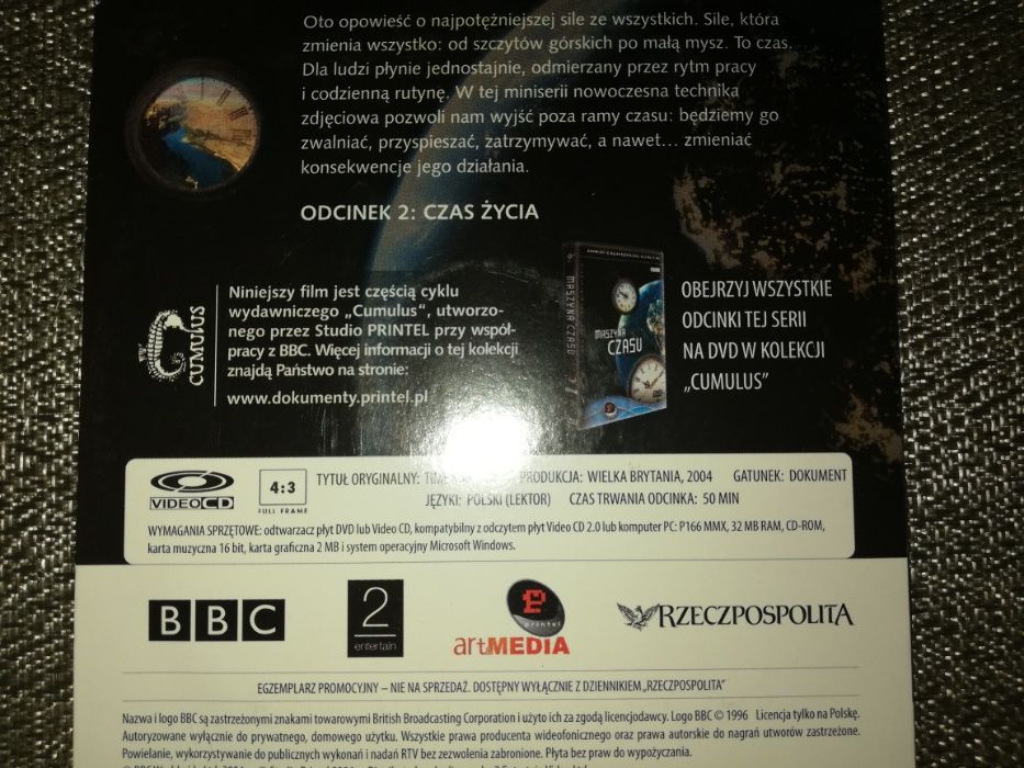 4 filmy VCD - Kosmos i Machina czasu