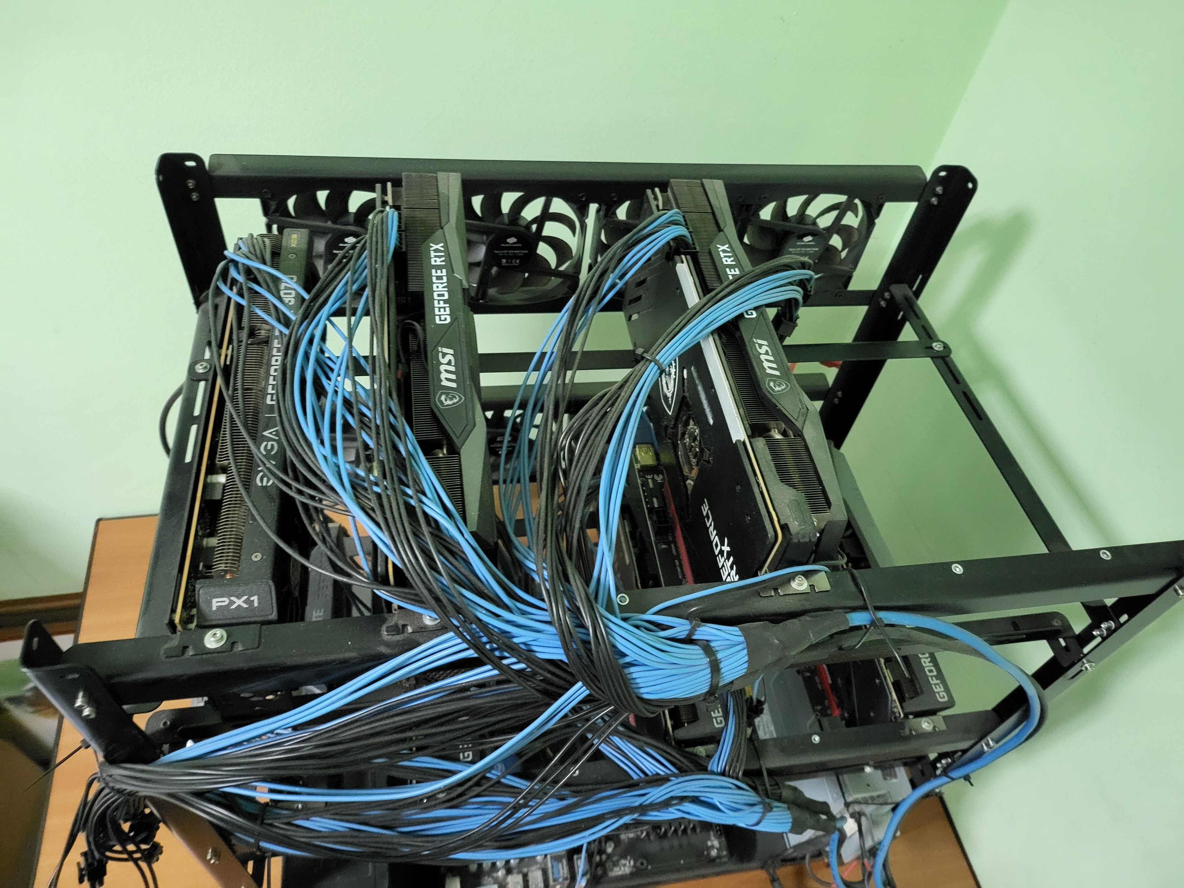 Koparka kryptowalut 5x RTX3070 BEZ LHR + 1x GTX1660SUPER śląsk