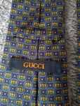 Gucci krawat jedwab logowany Italy