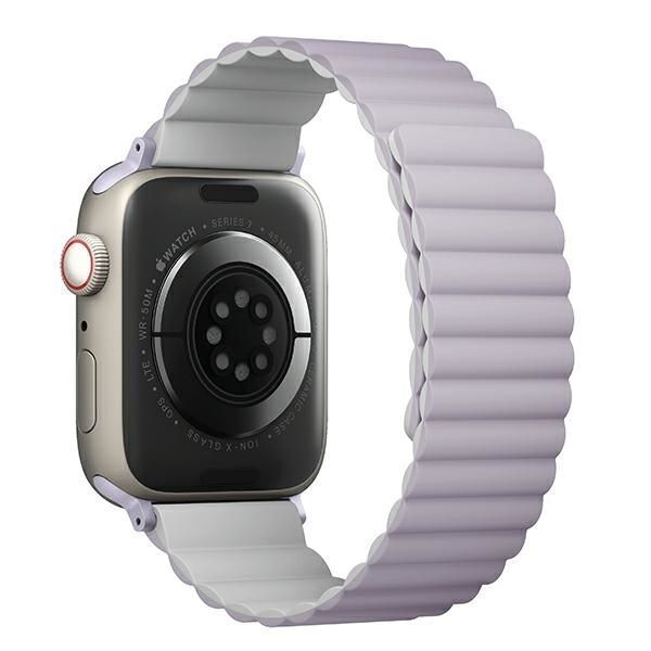 Pasek magnetyczny do Apple Watch Uniq Revix Lilak-Biały