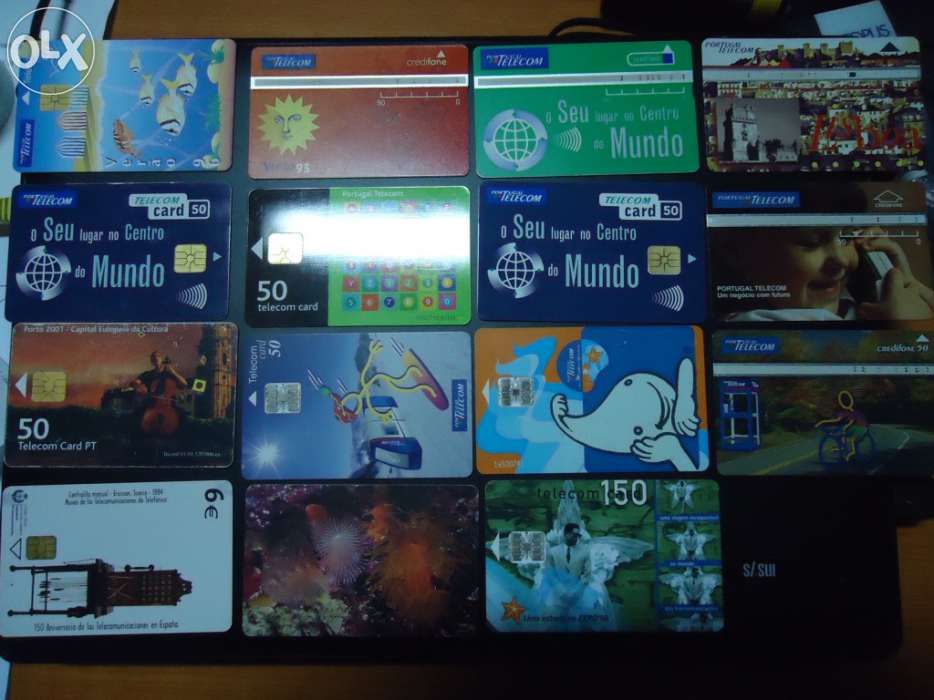 15 Cartões Credifones - 13 Portugueses, 1 Espanhol e 1 Venezuelano