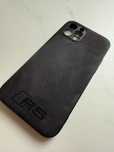 Case etui zamszowe czarne Audi RS iPhone 12 pro