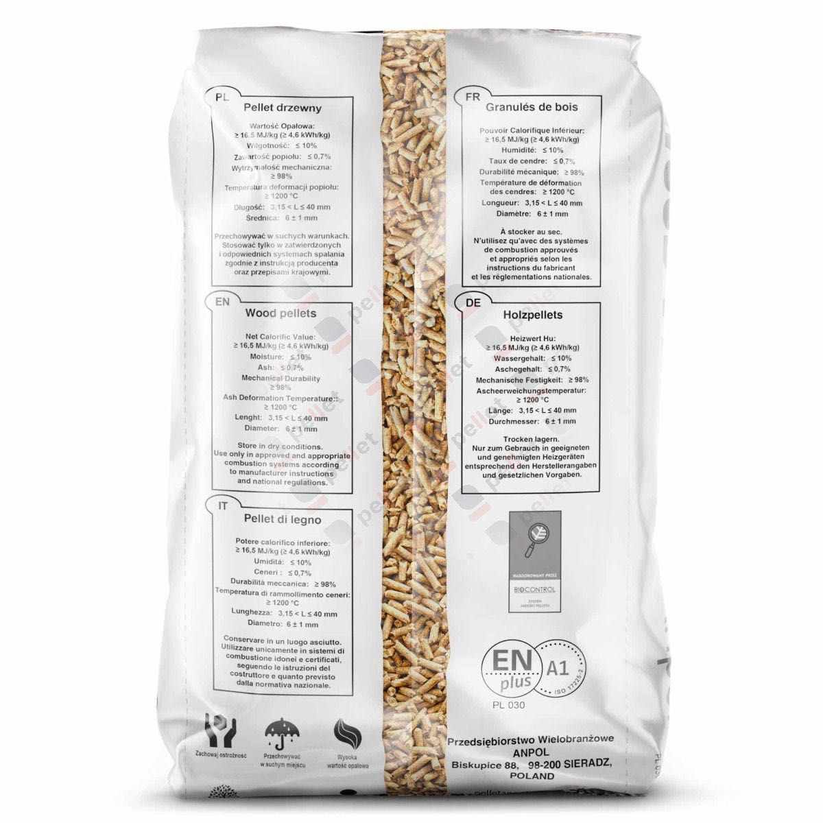 Pellet Drzewny ANPOL A1 ENplus 975kg