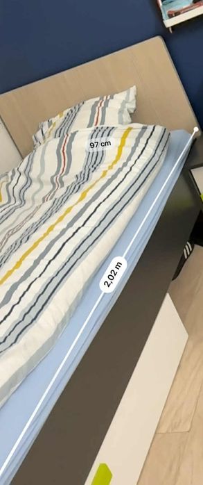 Komoda szafa meble łóżko z materacem+biurko