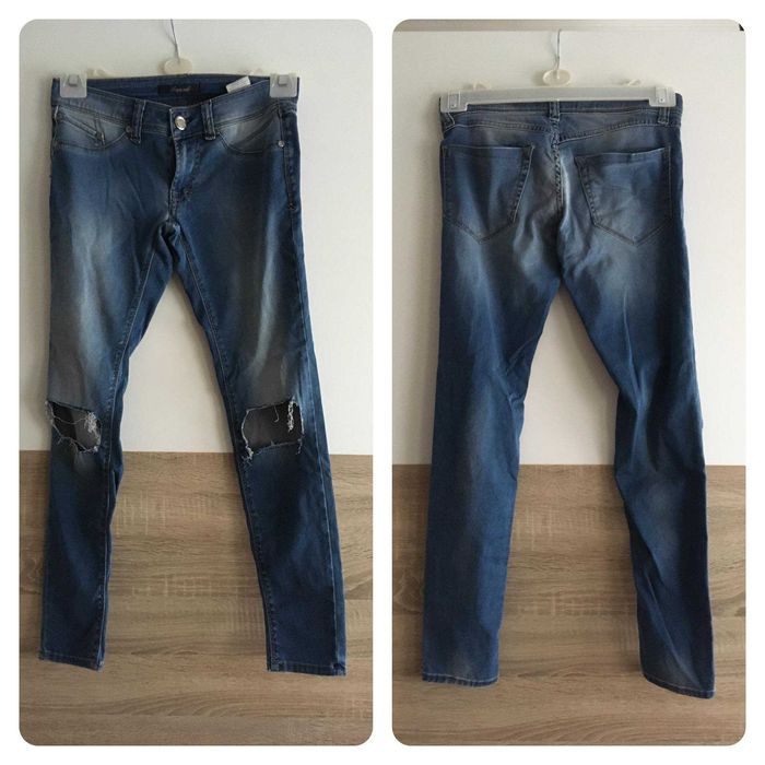 Calças ganga com rasgos nos joelhos - Tamanho 36 - 1€ + portes *