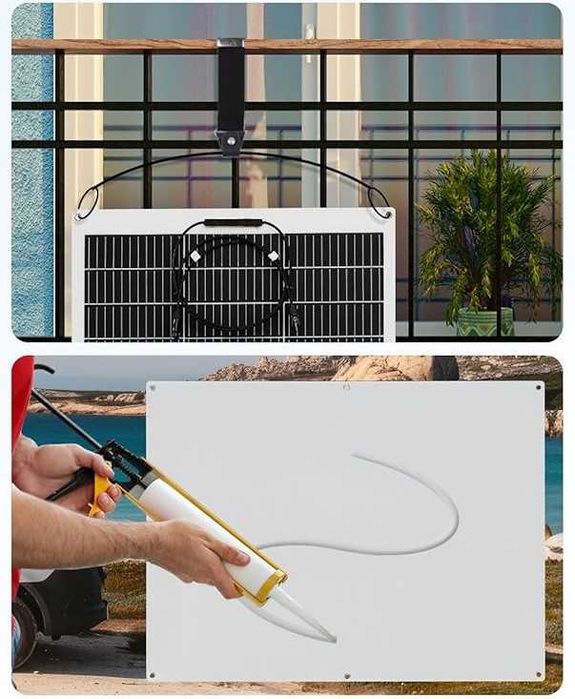 ECO-WORTHY Elastyczny Panel Słoneczny 260 W Włókno Szklane Mono-Ogniwo