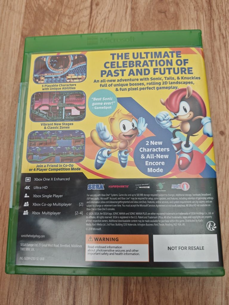 Sonic mania plus xbox one s x series