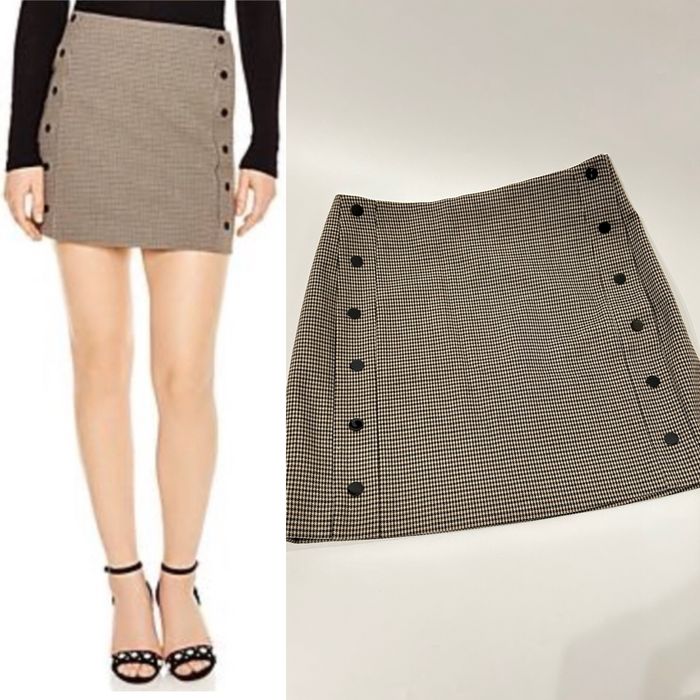 Sandro оригінал спідниця міні, принт гусяча лапка