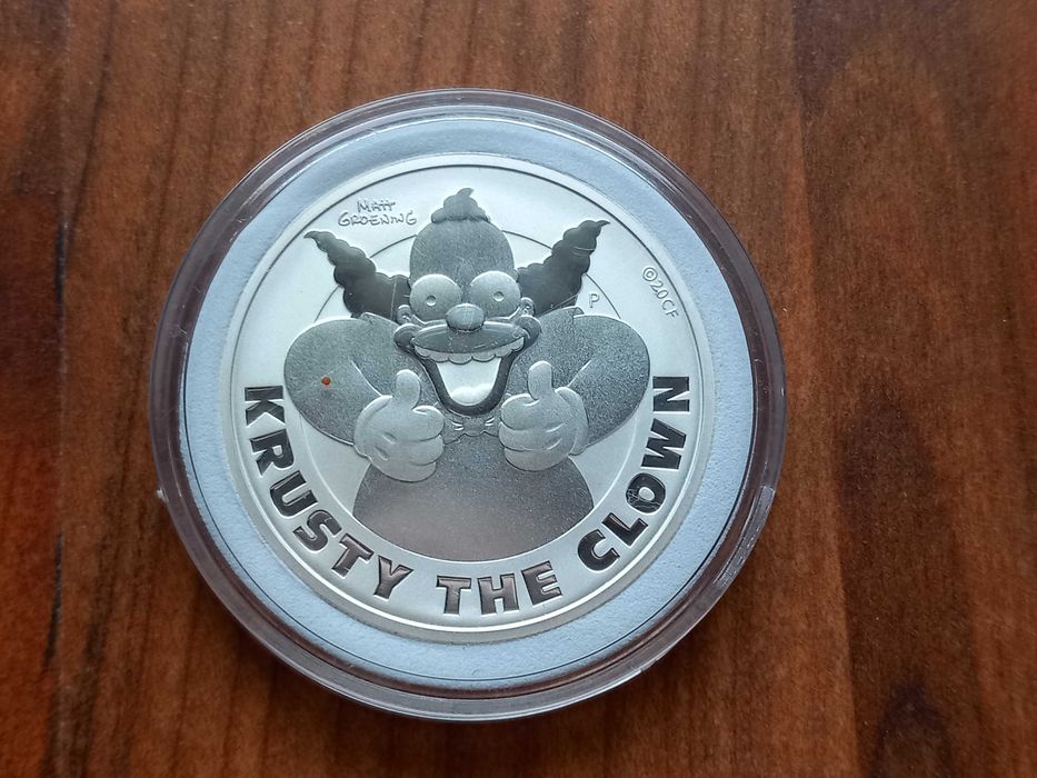 Moeda 1oz "Krusty  - O  Palhaço "