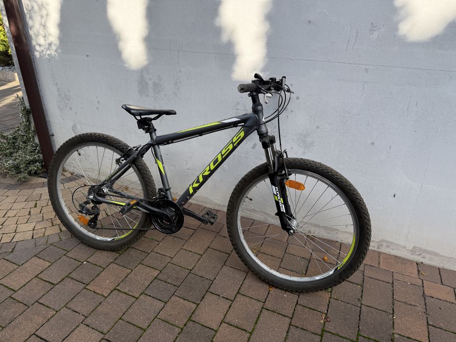 Rower kross hexagon limonkowo-szary