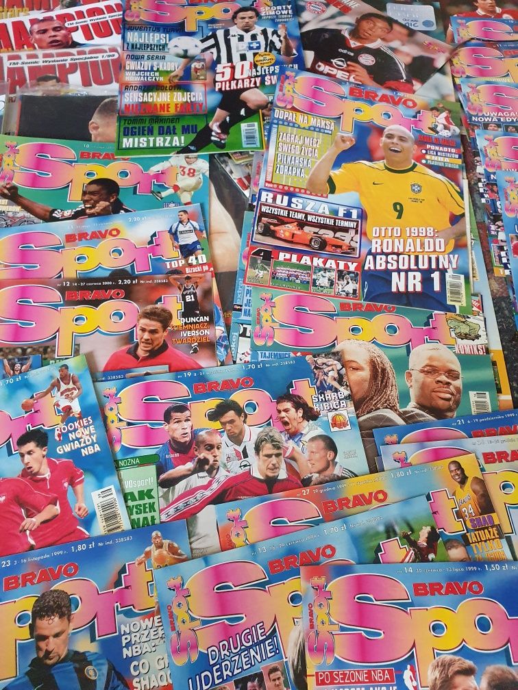Archiwalne numery czasopism Piłka Nożna  Piłka Nożna plus, Bravo Sport