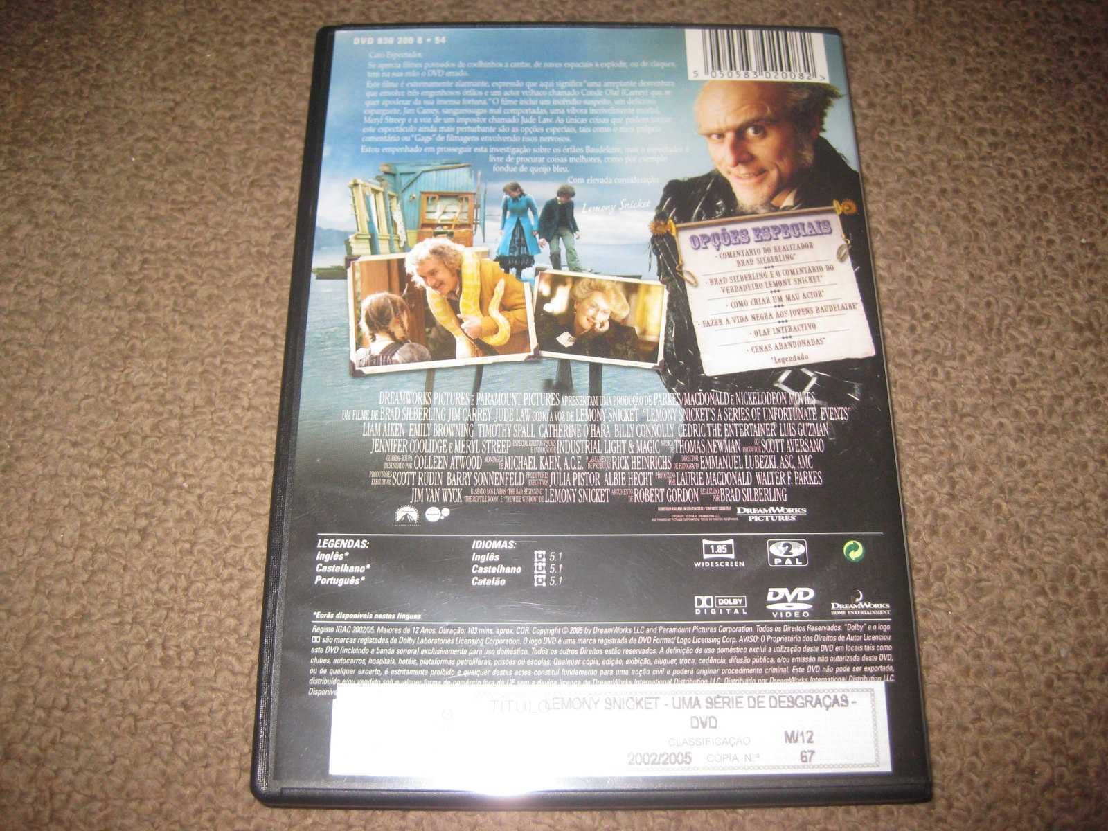 DVD "Uma Série de Desgraças" com Jim Carrey