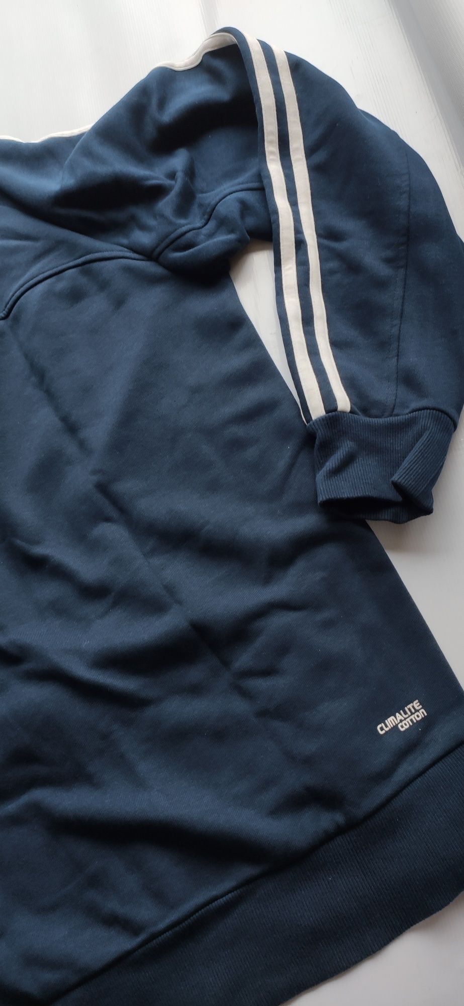 Adidas Performance Essentials ClimaLite Cotton stripes hoodie tamanho