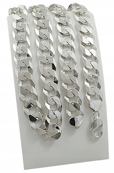 Srebrny Łańcuch Pancerka 14,30 mm Szeroki pr 925 Grawer Gratis