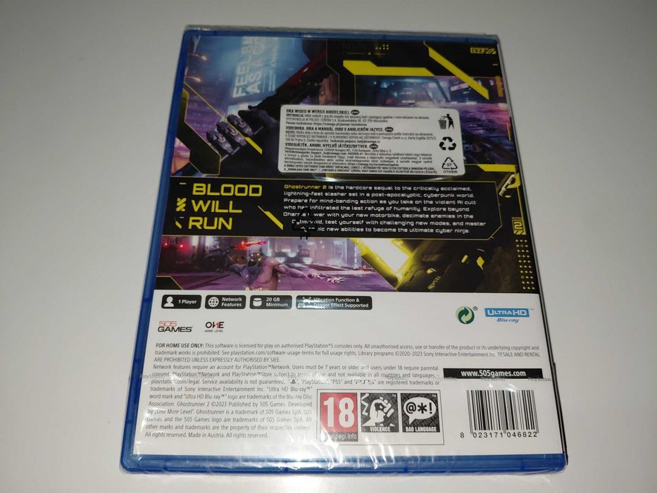 ps5 GHOSTRUNNER 2 ninja w świecie cyberpunk NOWA! 3xA