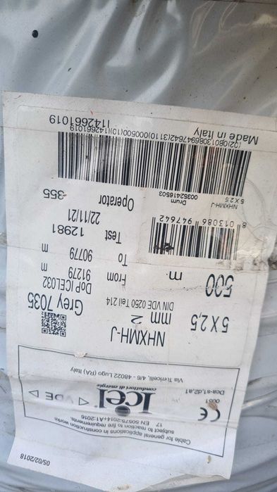 Kabel przewód 5x2,5 500m