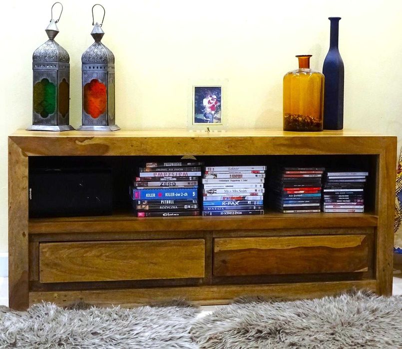 Szafka RTV / niska komoda z drewna egzotycznego AlmiDecor