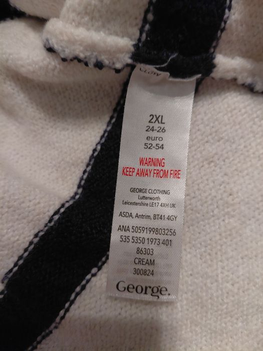 sweter oversize 52,54 paski