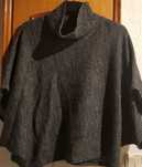 Camisola tipo Poncho malha fina Novo