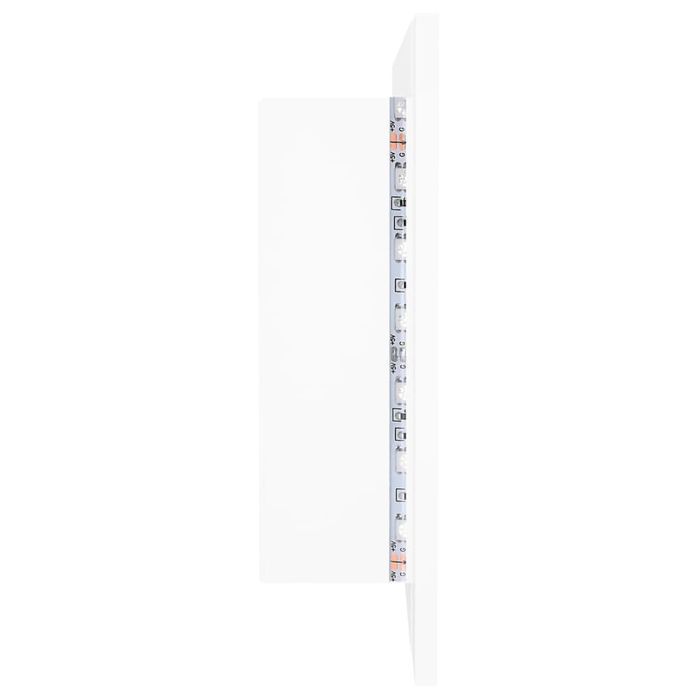 Vidaxl Szafka Łazienkowa Z Lustrem I Led, Biała, 100X12X45 Cm, Akryl