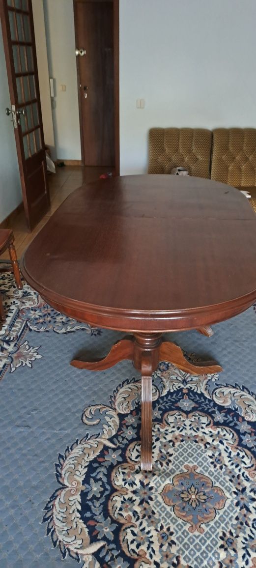 Mesa jantar extensível + 8 cadeiras