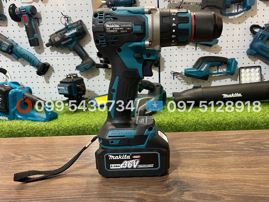 Шуруповерт Makita DHP485BL 36V 8Ah ударний з набором Шурупокрут макіта